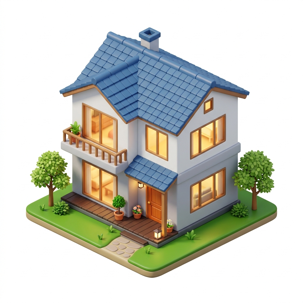 3D Modern House Properti Agen Kontraktor