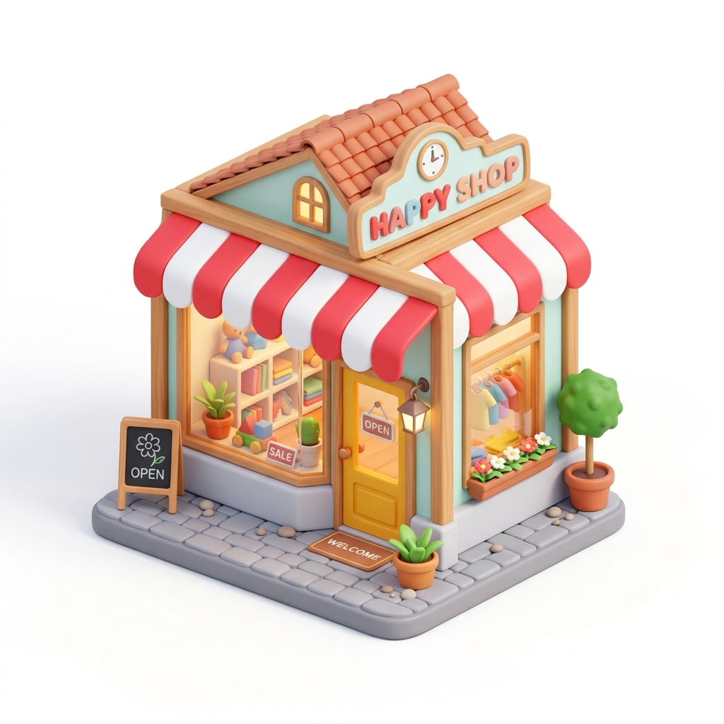 3D Shop Storefront UMKM Toko Online