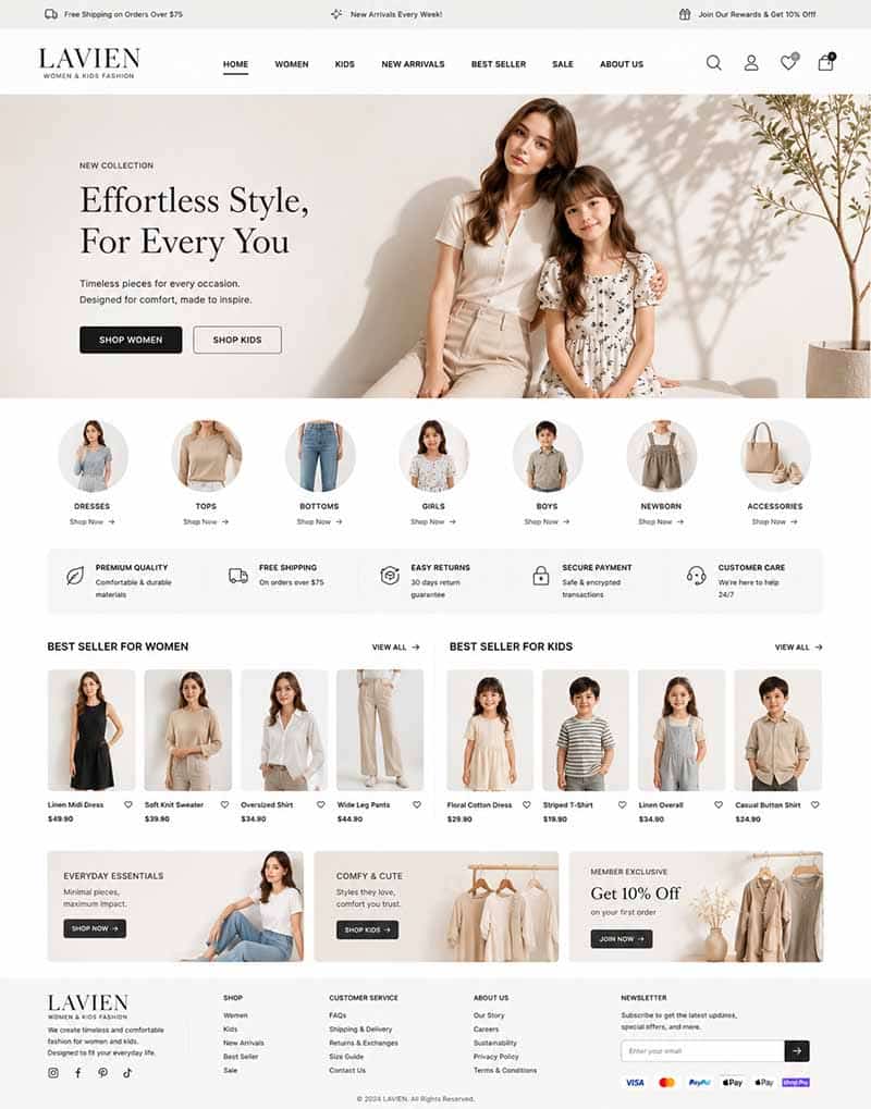 Landing Page Fashion